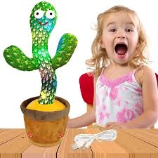 Dancing Cactus Toy – Singing & Talking Plush with Voice Repeat
