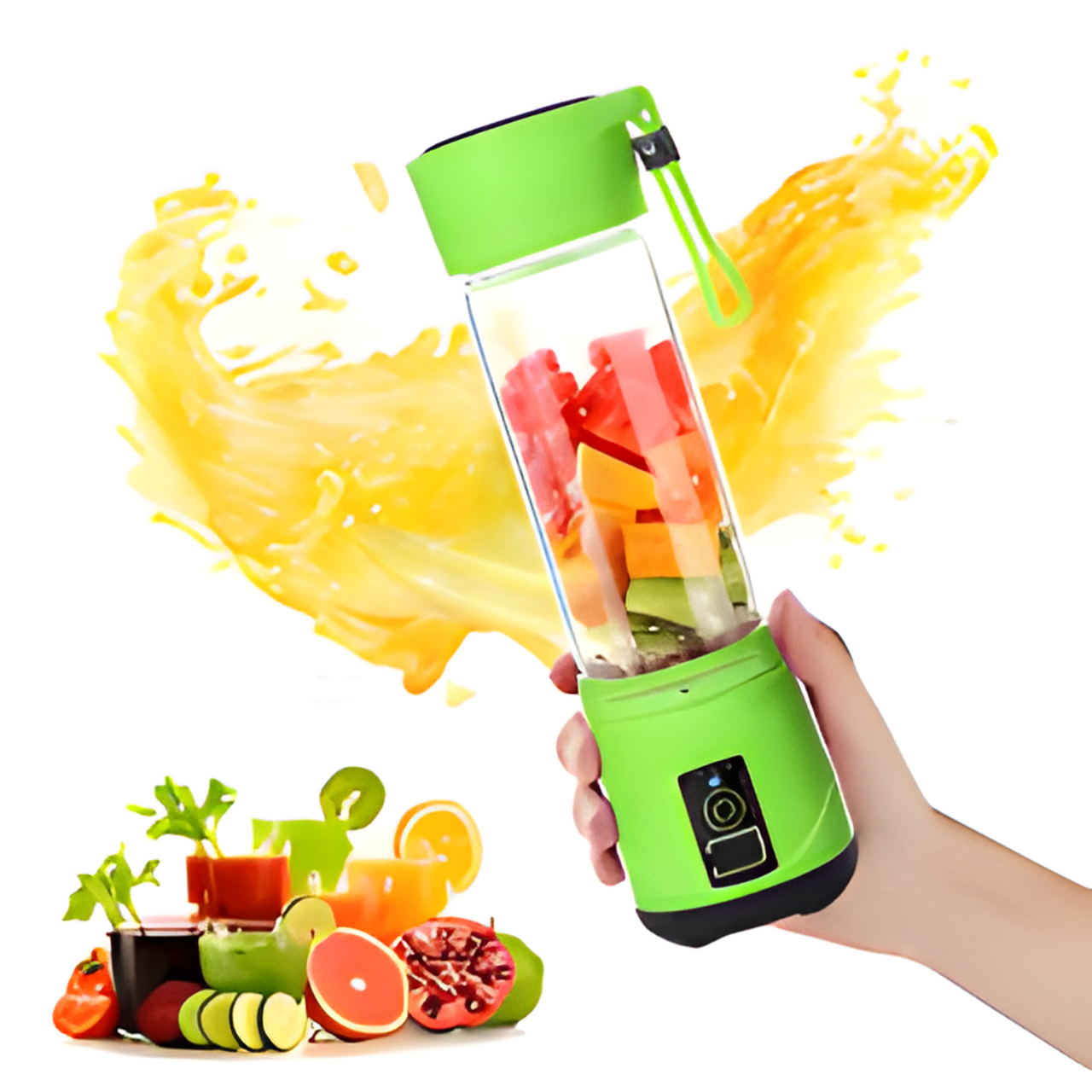 Portable USB Juicer Blender 380ml – 6 Blade Mini Smoothie Maker
