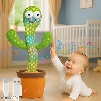 Dancing Cactus Toy – Singing & Talking Plush with Voice Repeat