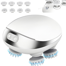 Smart Heated Scalp Massager Electric Waterproof Head Massage Brush for Hair Growth & Stress Relief