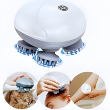 Smart Heated Scalp Massager Electric Waterproof Head Massage Brush for Hair Growth & Stress Relief