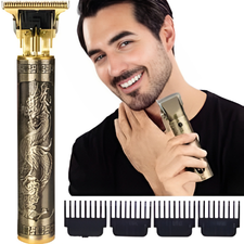 Vintage T9 Dragon Style Professional Hair Trimmer Rechargeable Metal Barber Clipper for Men