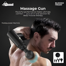 Deep Tissue Massage Gun Body Massager with 4 Heads for Pain Relief & Muscle Relaxation